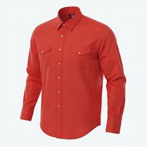 Vintage Karman Pearl Snap Western Shirt Red Men's Size XL